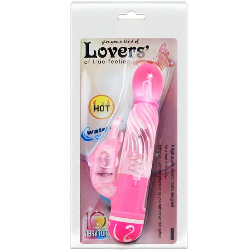 Multispeed-Vibrator mit rosa Stimulator