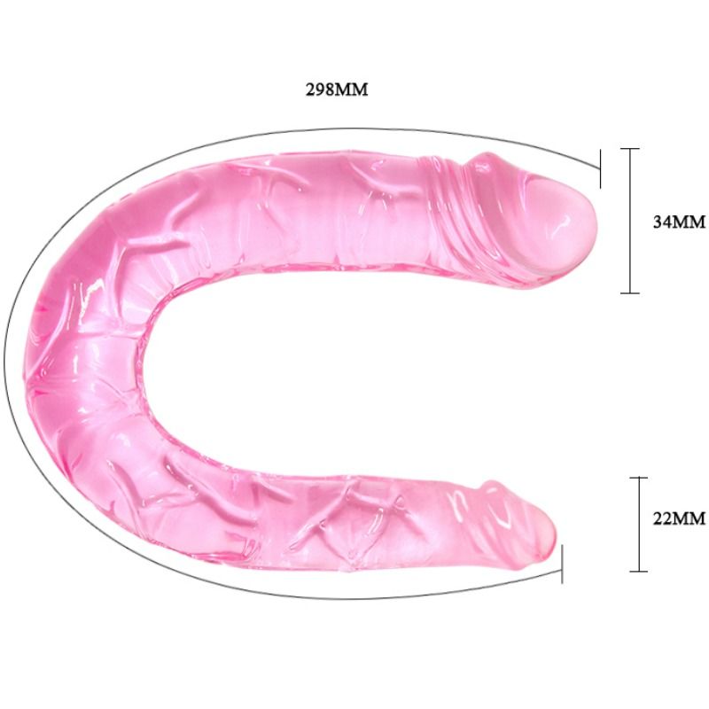 Doppeldildo, doppelter rosa Dildo