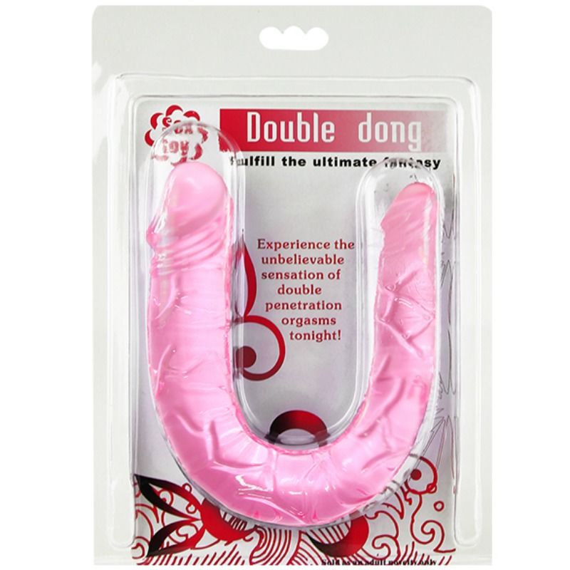Doppeldildo, doppelter rosa Dildo