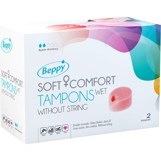 Weiche, bequeme feuchte Tampons, 2 Stück