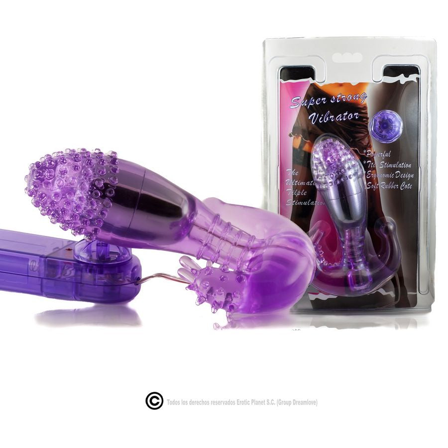 Lilafarbener Vaginal- und Analstimulator mit Vibration