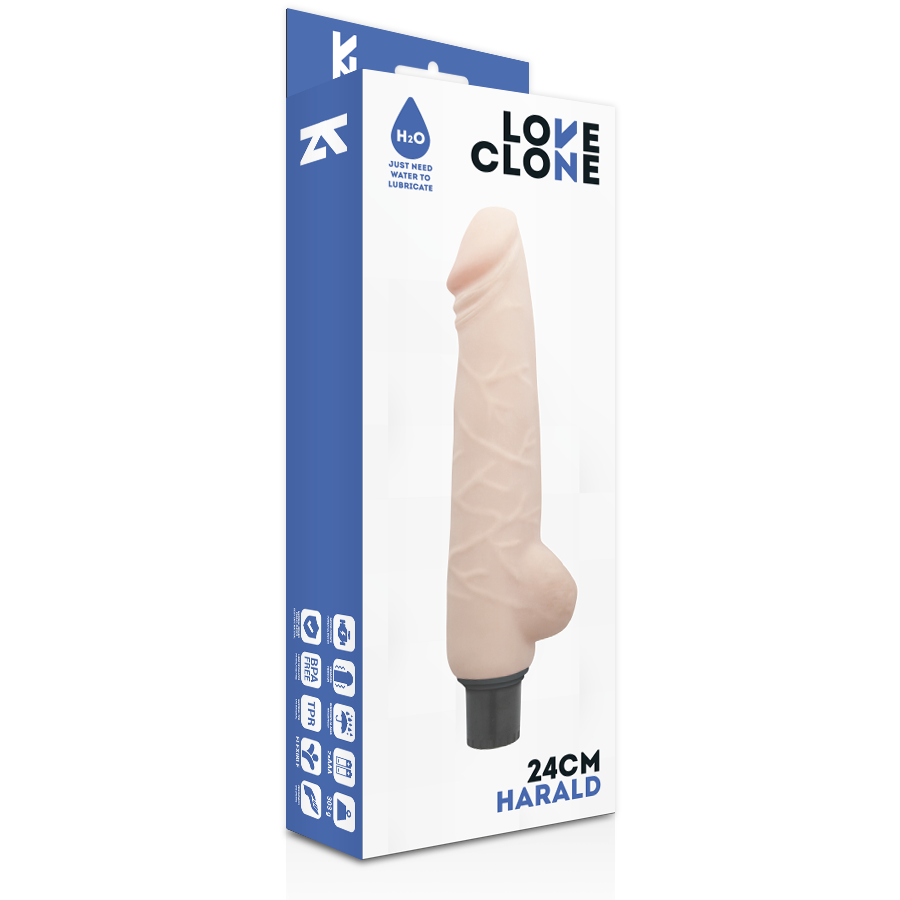 Harald selbstschmierender Vibrator 24 cm -o- 4 cm