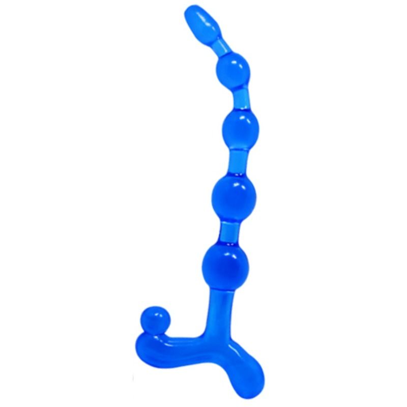 Blaue biegsame Analkugeln
