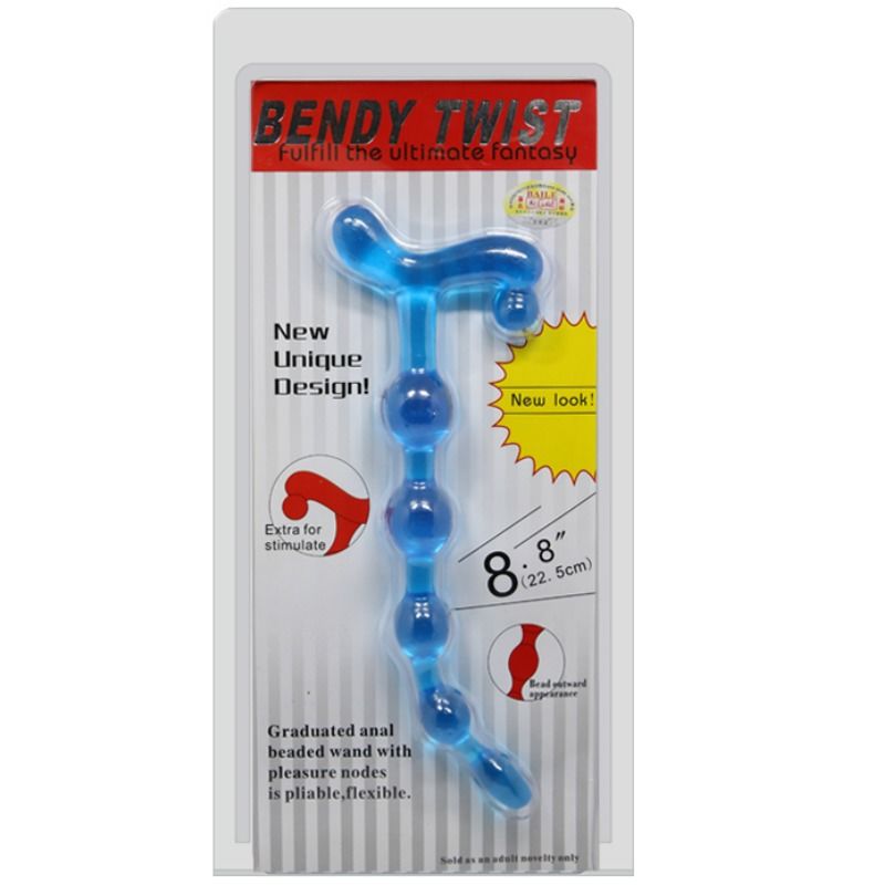 Blaue biegsame Analkugeln