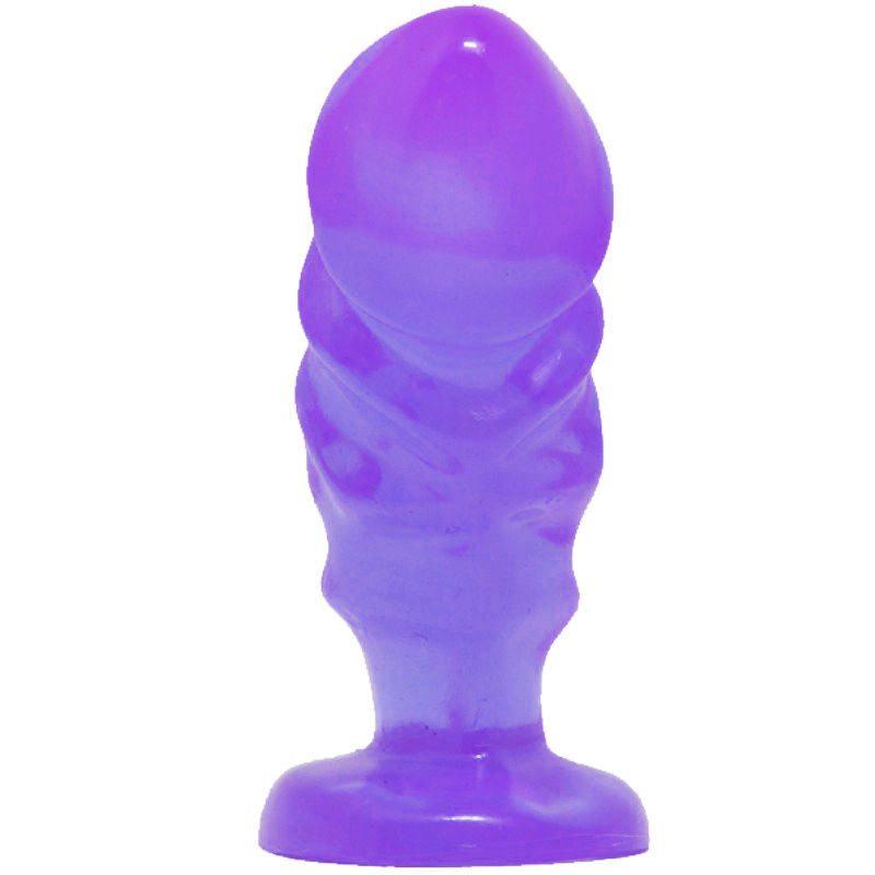 Unisex Analplug mit lila Saugnapf