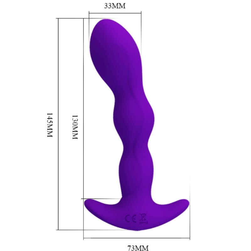 Analmassagegerät 12 Vibrationsmodi lila