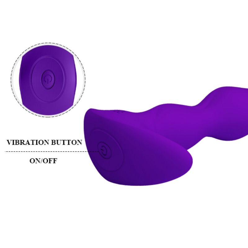 Analmassagegerät 12 Vibrationsmodi lila