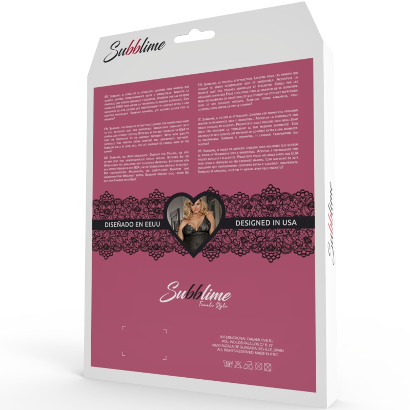 Queen plus schwarzes Subblime Queen plus Kleid und Tanga-Set