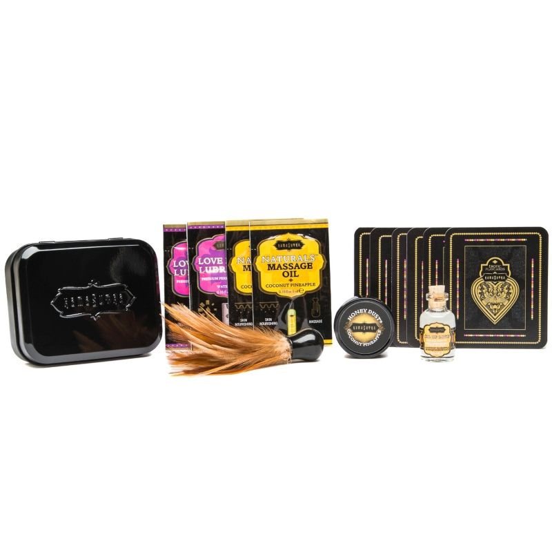 Weekender-Set in einer Kokosnuss-Ananas-Box