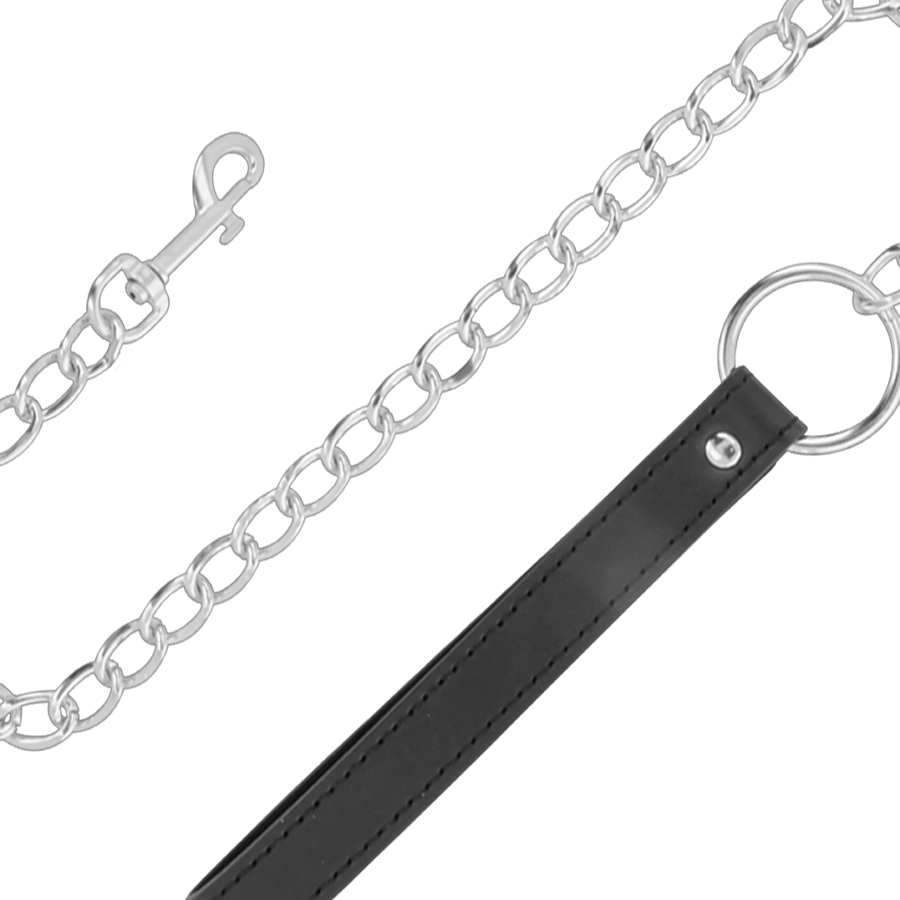 Bequemes Haltungshalsband mit Lederkette