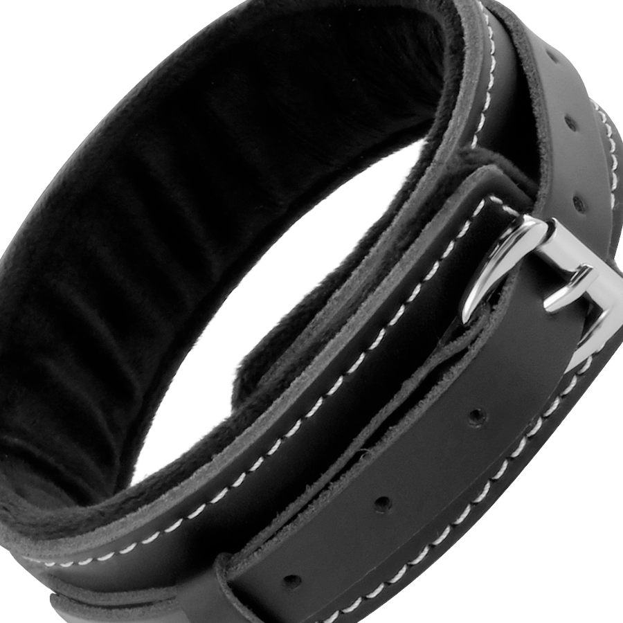 Hochwertiges Lederhalsband mit Leine