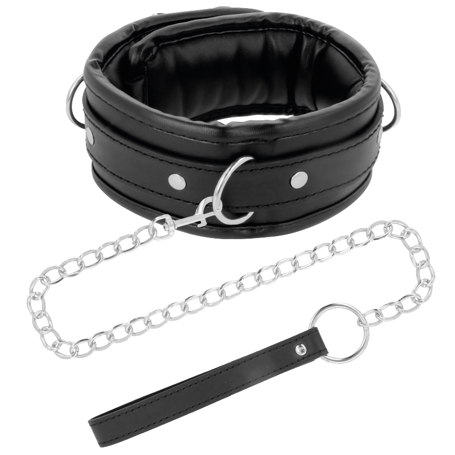 Weiche Lederhalskette mit Kette