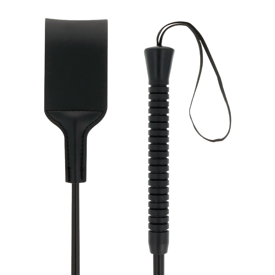 Große schwarze Fetisch-BDSM-Peitsche