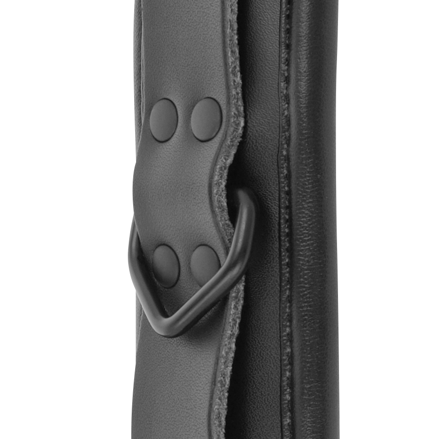 Verstellbare Fußfesseln aus schwarzem Leder