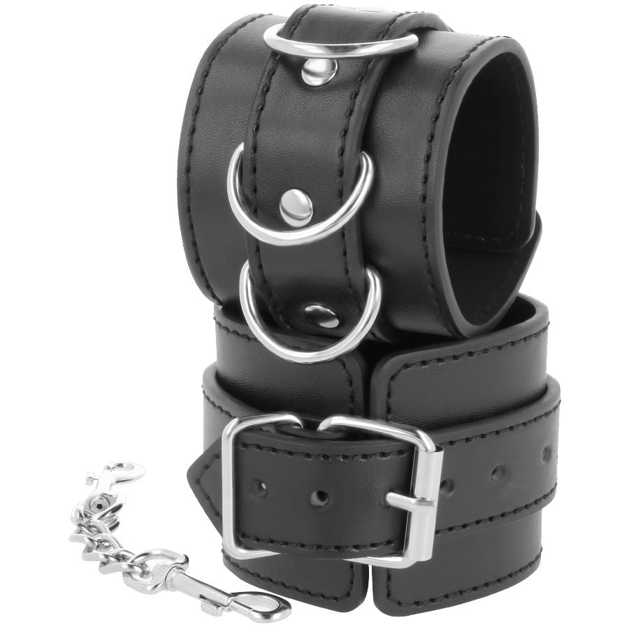 Schwarze Handschellen