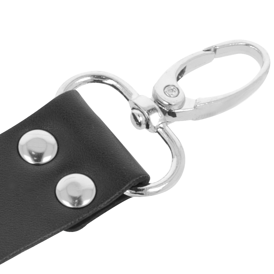 Schwarze Hand- und Fußfesseln aus Leder