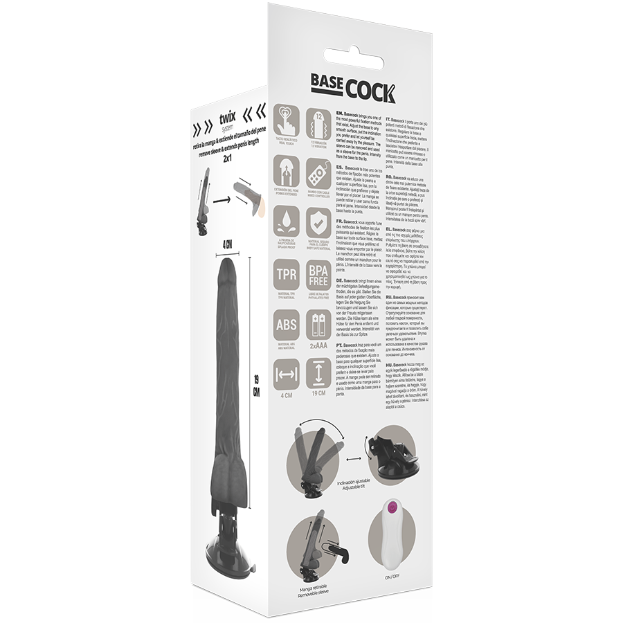 Realistischer Naturvibrator mit Fernbedienung 19 cm -o- 4 cm