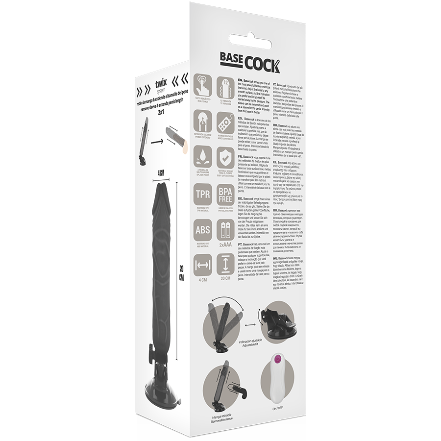 Realistischer Vibrator mit Fernbedienung natur 20 cm -o- 4 cm