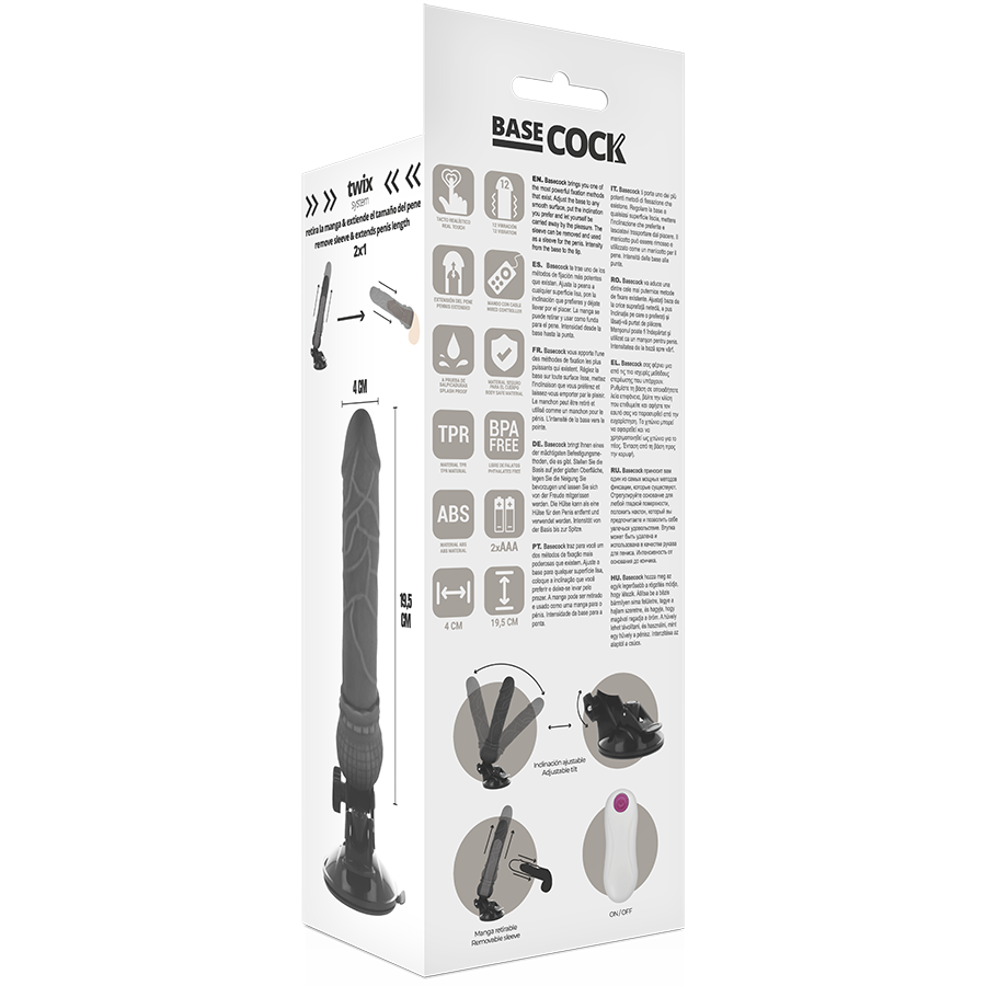 Realistischer natürlicher Fernbedienungsvibrator 19,5 cm -o- 4 cm
