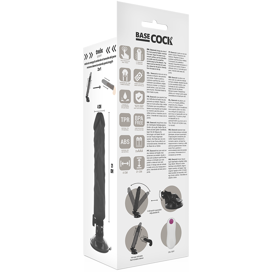 Realistischer Vibrator mit Fernbedienung natur 21 cm -o- 4 cm