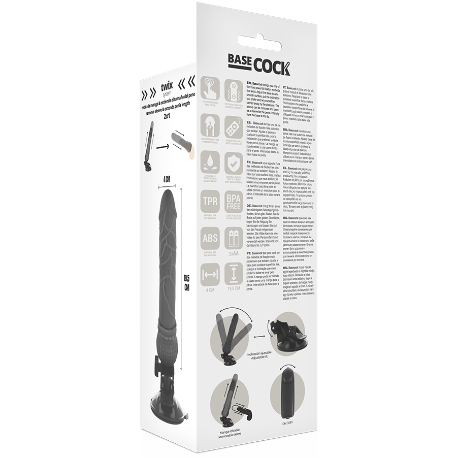 Realistischer Vibrator mit Fernbedienung natur 19,5 cm -o- 4 cm