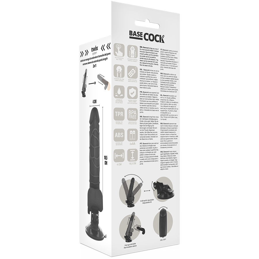 Realistischer natürlicher Vibrator mit Fernbedienung 18,5 cm -o- 4 cm