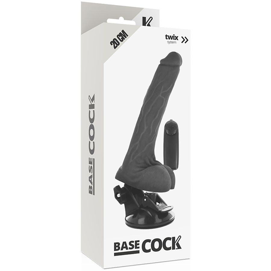 Realistischer Naturvibrator mit Fernbedienung und Hoden 20 cm -o- 4 cm
