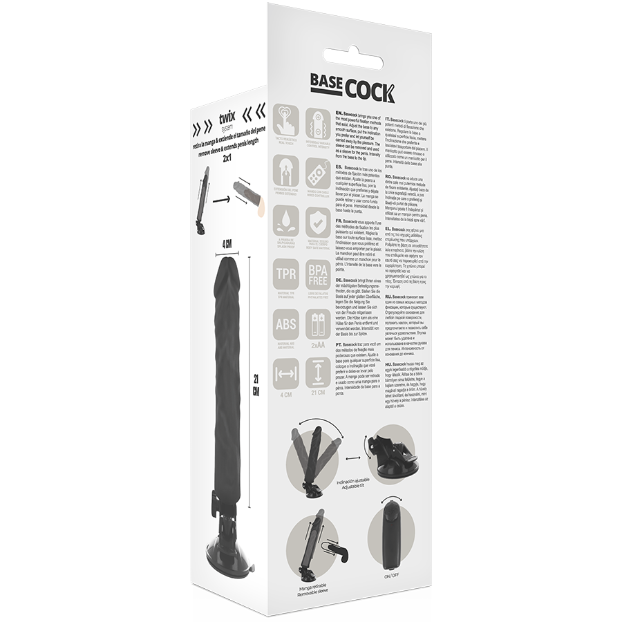 Realistischer Vibrator mit Fernbedienung natur 21 cm -o- 4 cm