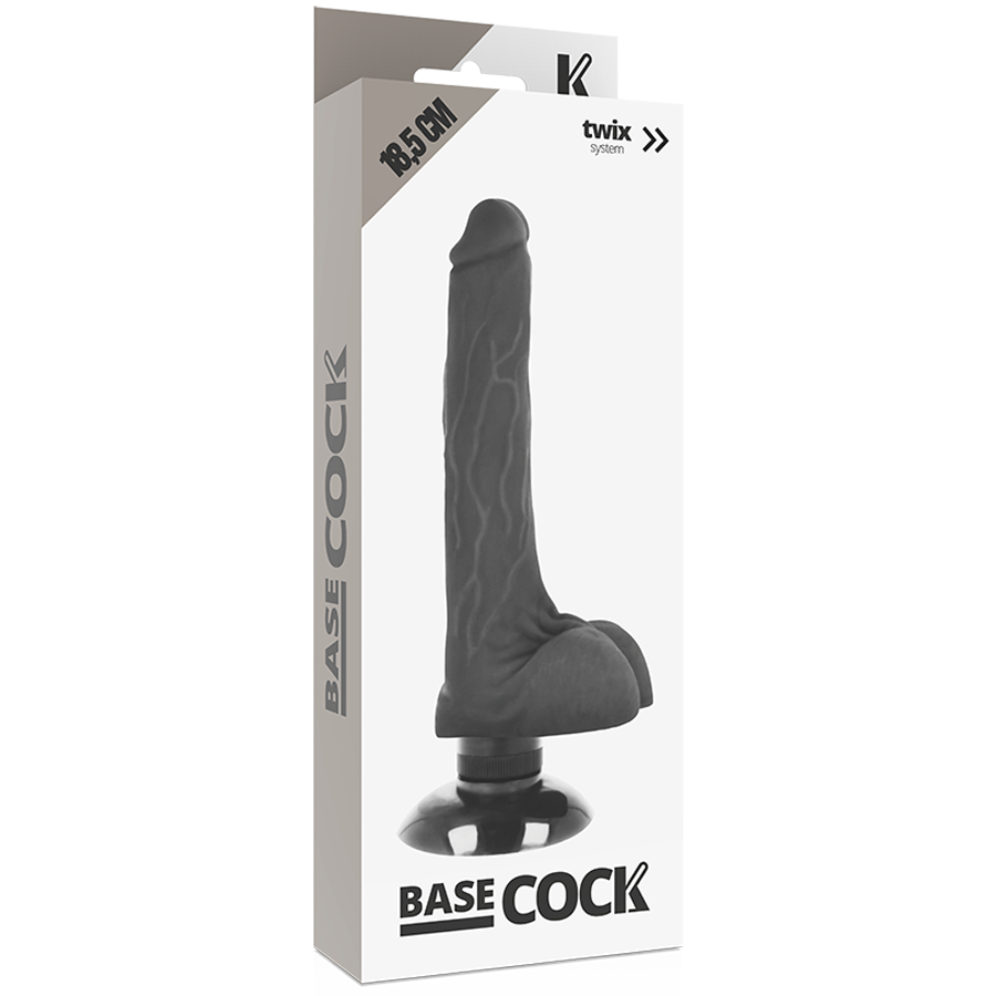 Realistischer Vibrator 2-1 Natur 18,5 cm -o- 4 cm