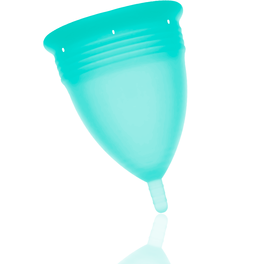 Aquamarine FDA Menstruationstasse aus Silikon – Größe L