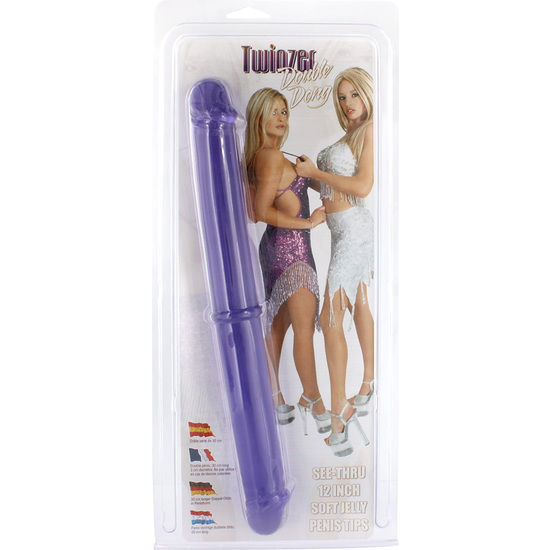 Doppelpenis 30 cm lila