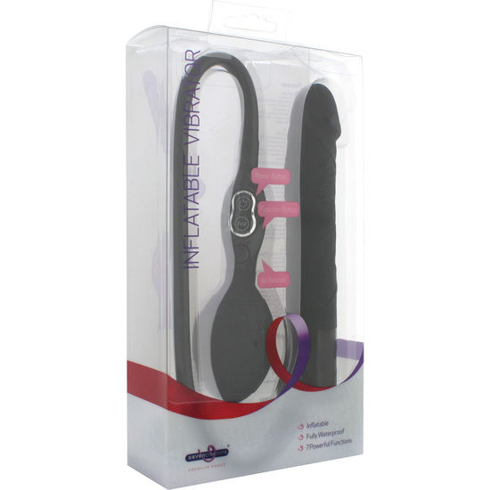 Schwarzer aufblasbarer Vibrator