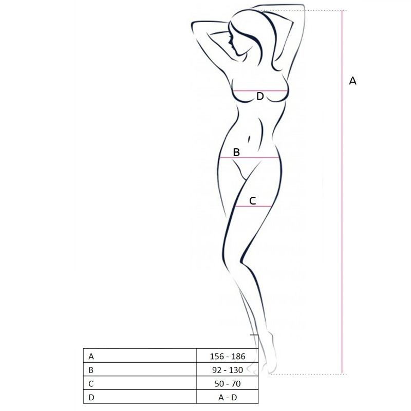 Damen bs051 Bodystocking weiß