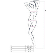 Damen bs057 weißer Bodystocking Einheitsgröße