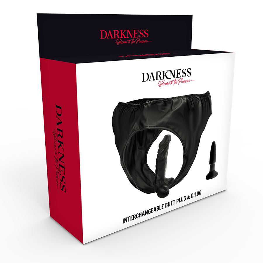 Höschen mit austauschbarem Plug und Dildo