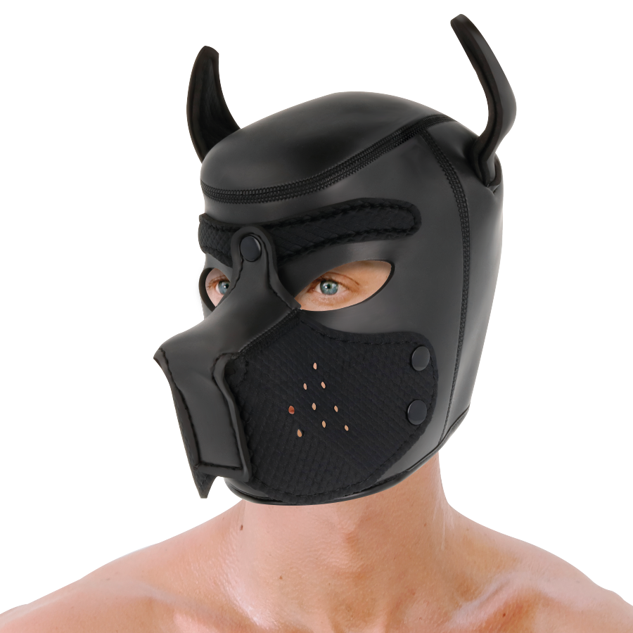 Neopren-Hundemaske mit abnehmbarem Maulkorb l