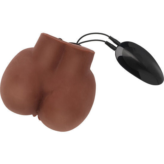 Realistischer Big Ass Masturbator mit braunem Vibrator
