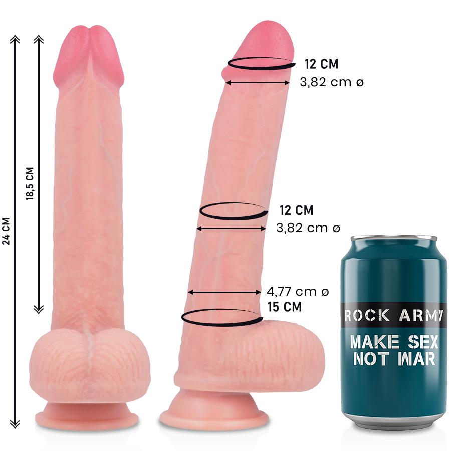 Premium Flüssigsilikon Realistische Königskobra 24 cm -o- 4,77 cm