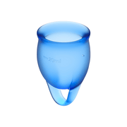 Fühlen Sie sich selbstbewusst, transparentes Menstruations-Copa-Set 15 + 20 ml