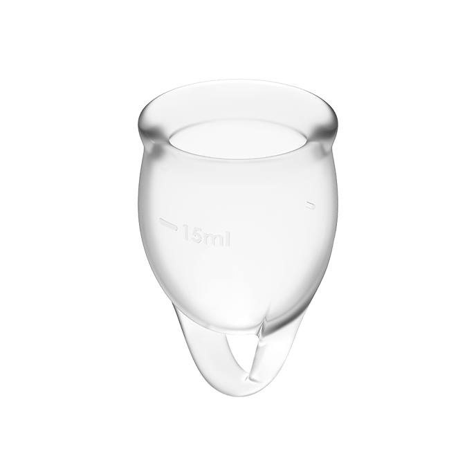Fühlen Sie sich selbstbewusst, transparentes Menstruations-Copa-Set 15 + 20 ml