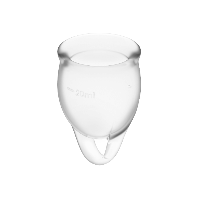 Fühlen Sie sich selbstbewusst, transparentes Menstruations-Copa-Set 15 + 20 ml