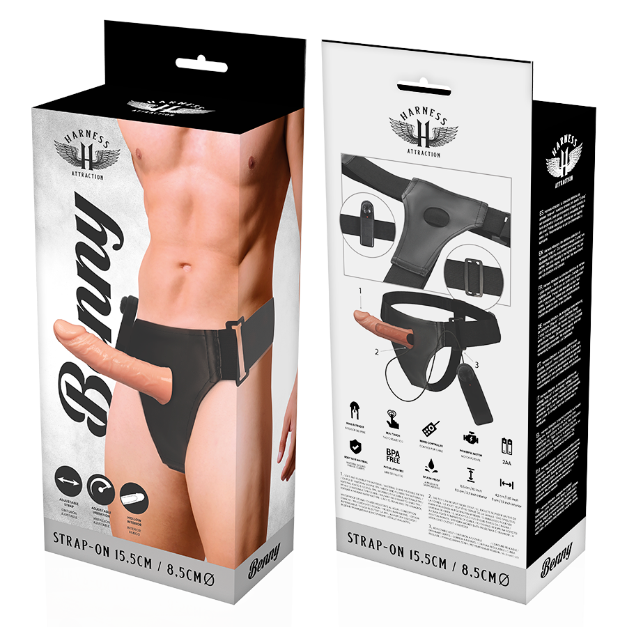 Hohle Benny Zügel mit Vibrator 15 cm -o- 4,5 cm
