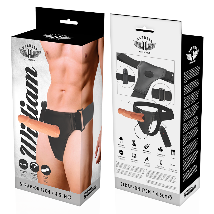 Willian Hohlhörner mit Vibrator 17 cm -o- 4,5 cm