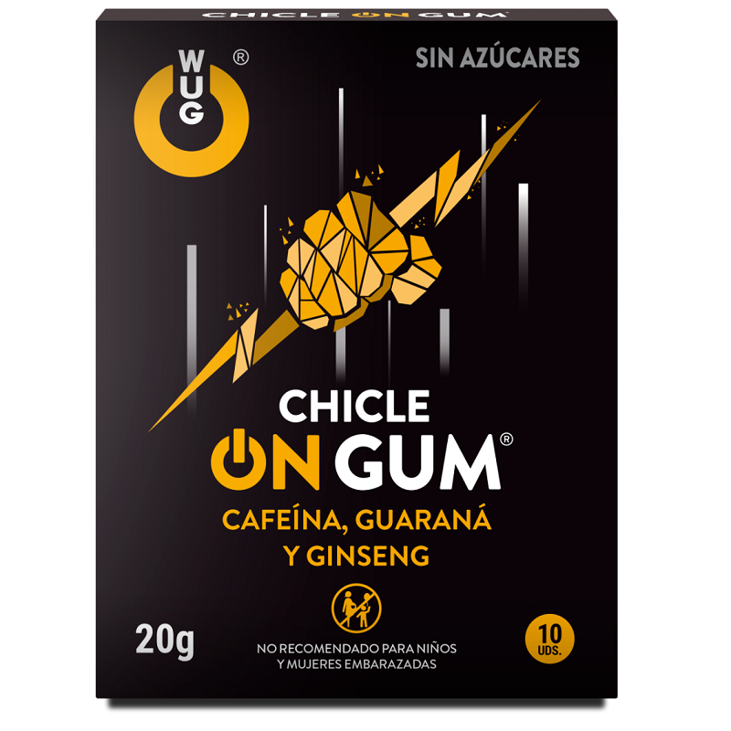 Auf Koffein, Ginseng und Guaranagummi 10 Einheiten