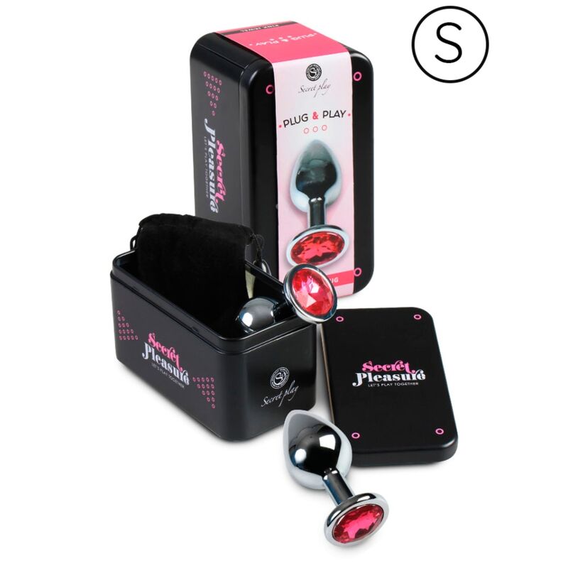 Fuchsiafarbener Analplug aus Aluminium, 7 cm 