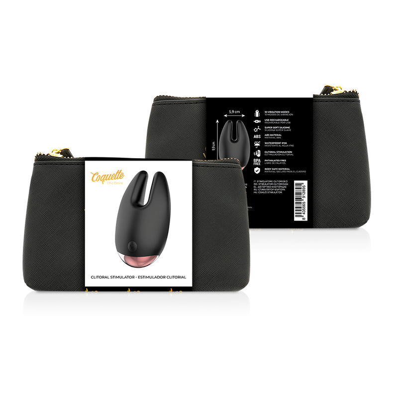 Schwarz/Gold Klitorisstimulator