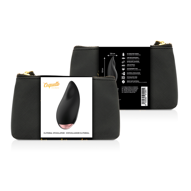 Schwarz/Gold Klitorisstimulator