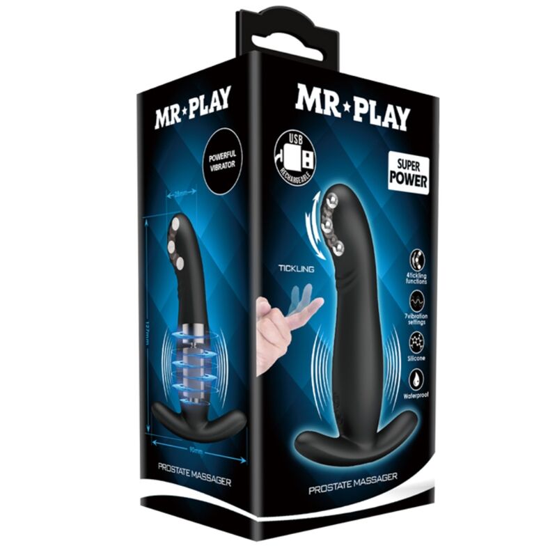 Wiederaufladbarer schwarzer Prostata-Massager