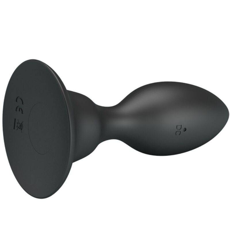 Analplug mit Fernbedienung schwarz Vibration