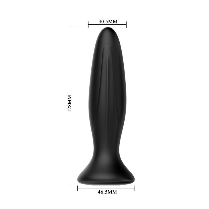 Wiederaufladbarer schwarzer vibrierender Analplug